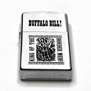 Vintage Zippo Lighter – Buffalo Bill “King of the Border Men!” – 2002 - Damaged